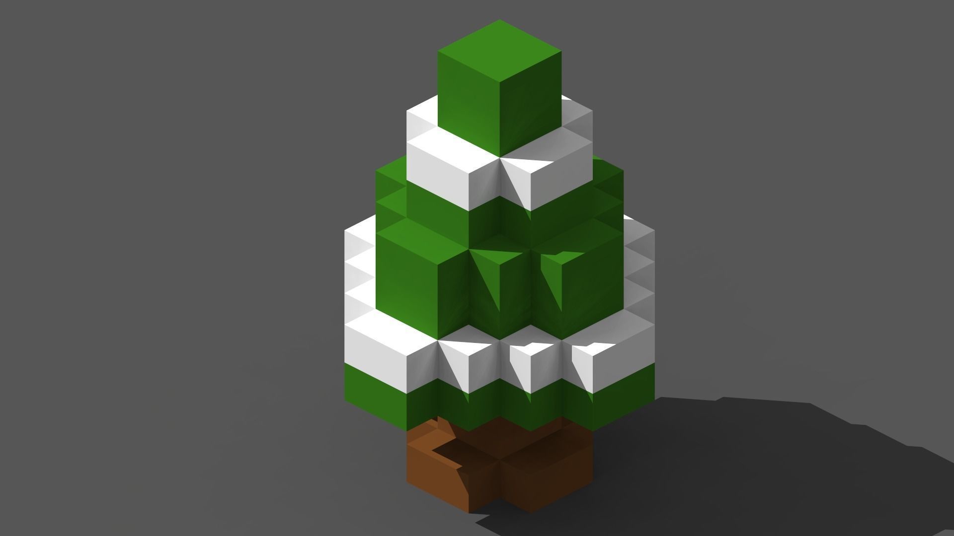 Xmas Tree Voxel - 2 Low-poly 3D model_2