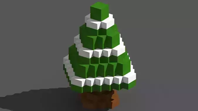 Xmas Tree Voxel - 3