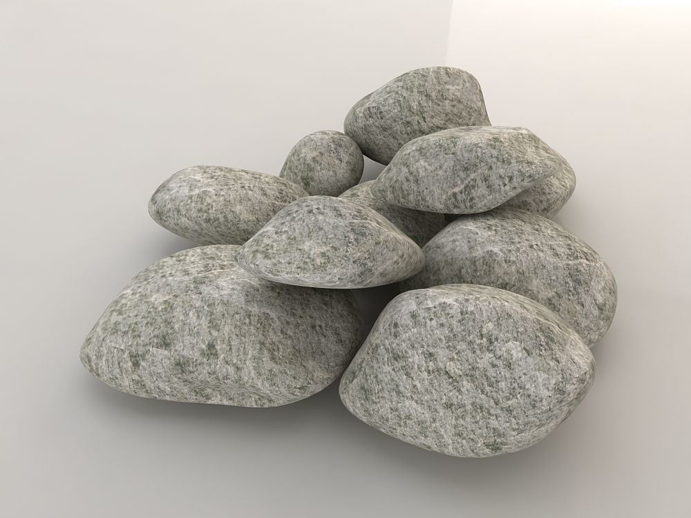 Stones - Low Poly pile of rocks Low-poly 3D model_4