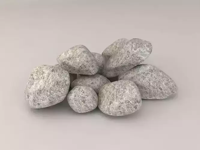 Stones - Low Poly pile of rocks Low-poly 3D model