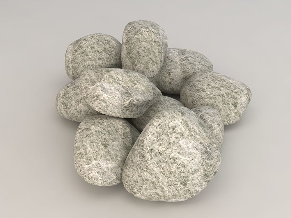 Stones - Low Poly pile of rocks Low-poly 3D model_1