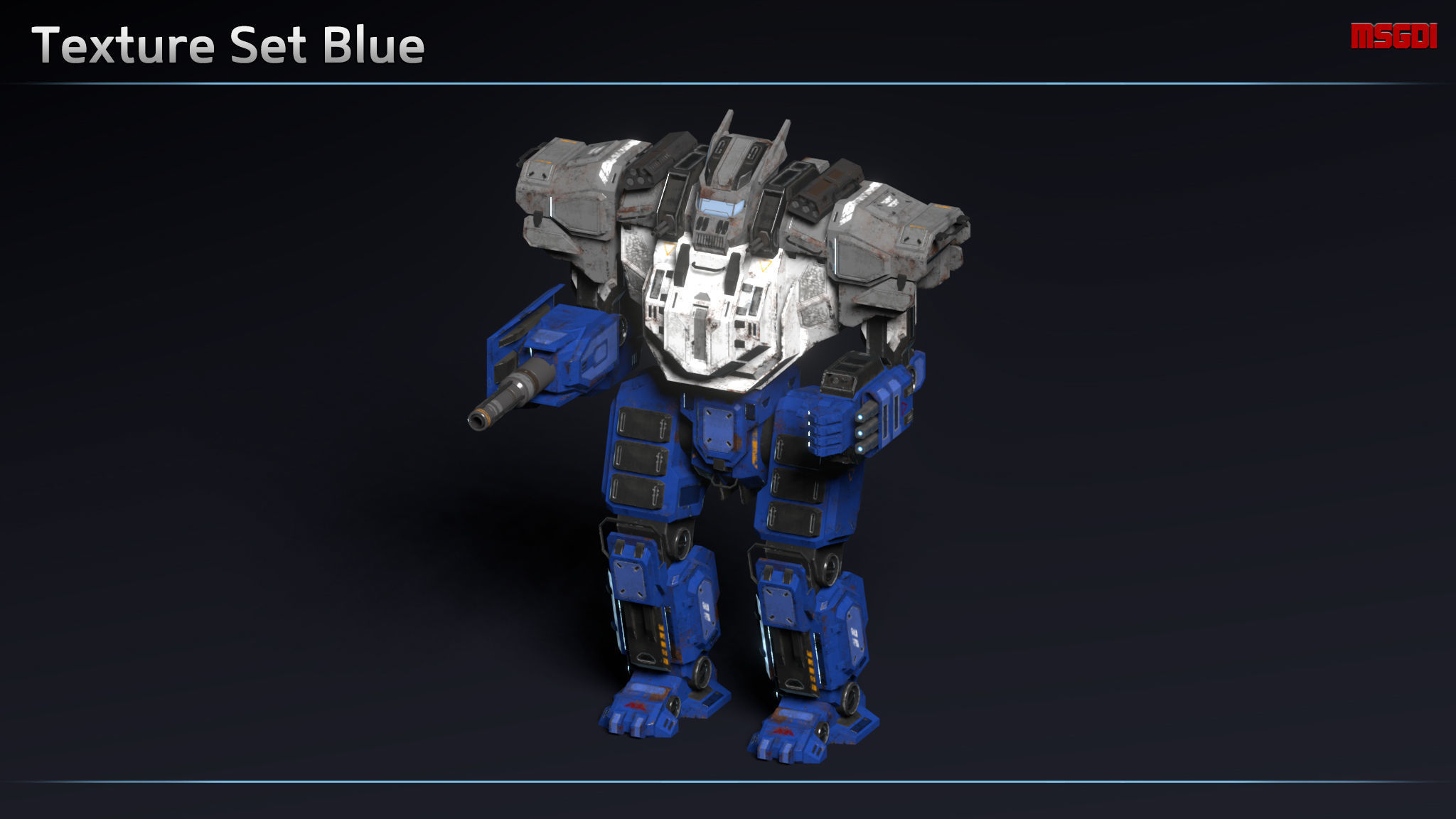 Heavy Mech Falcon Low-poly 3D model_10