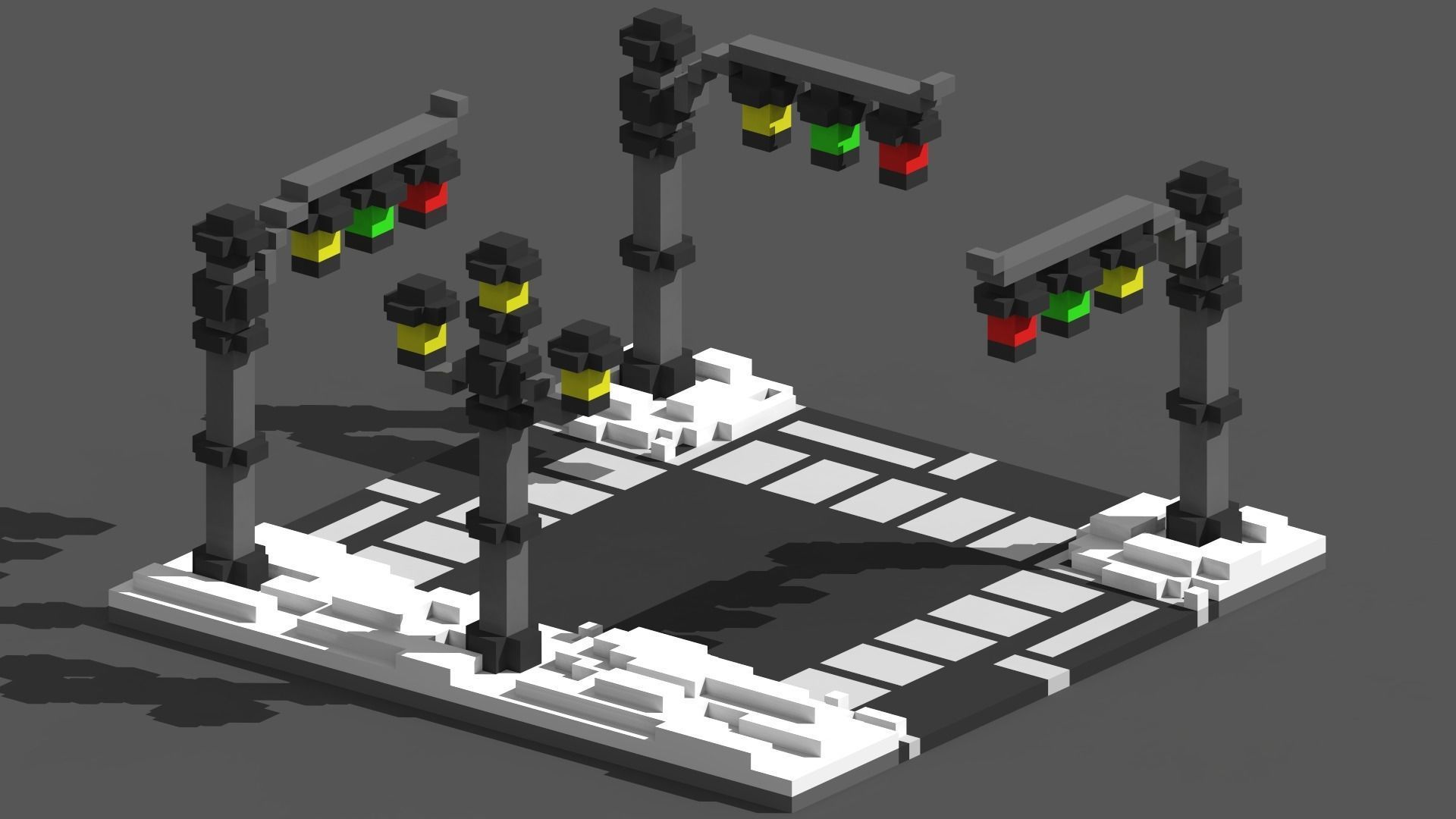 Full Pack Christmas House Voxel Low-poly 3D model_21