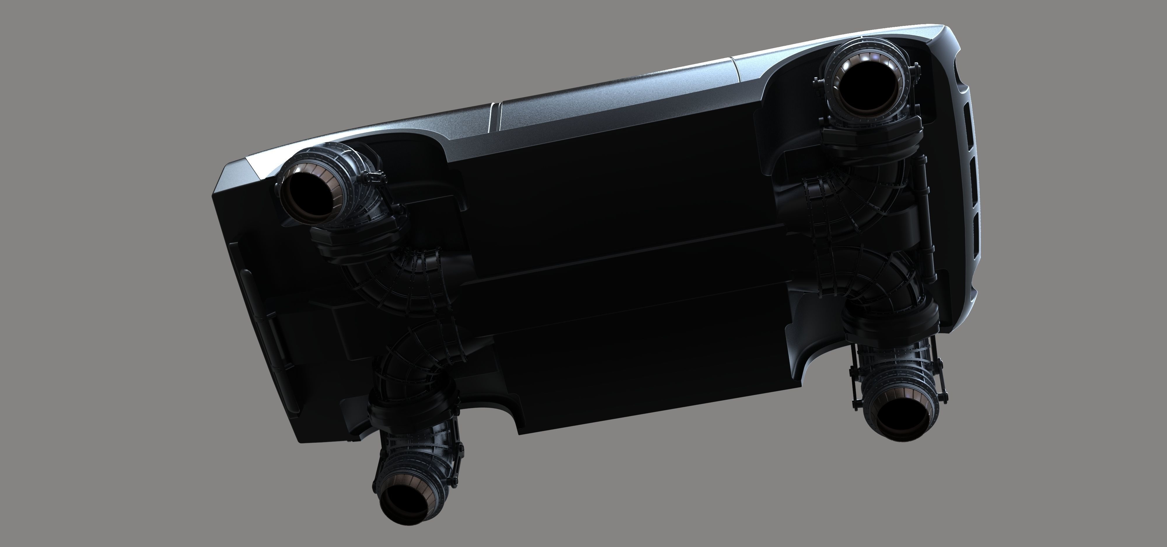 Flying jet car 3D model_14