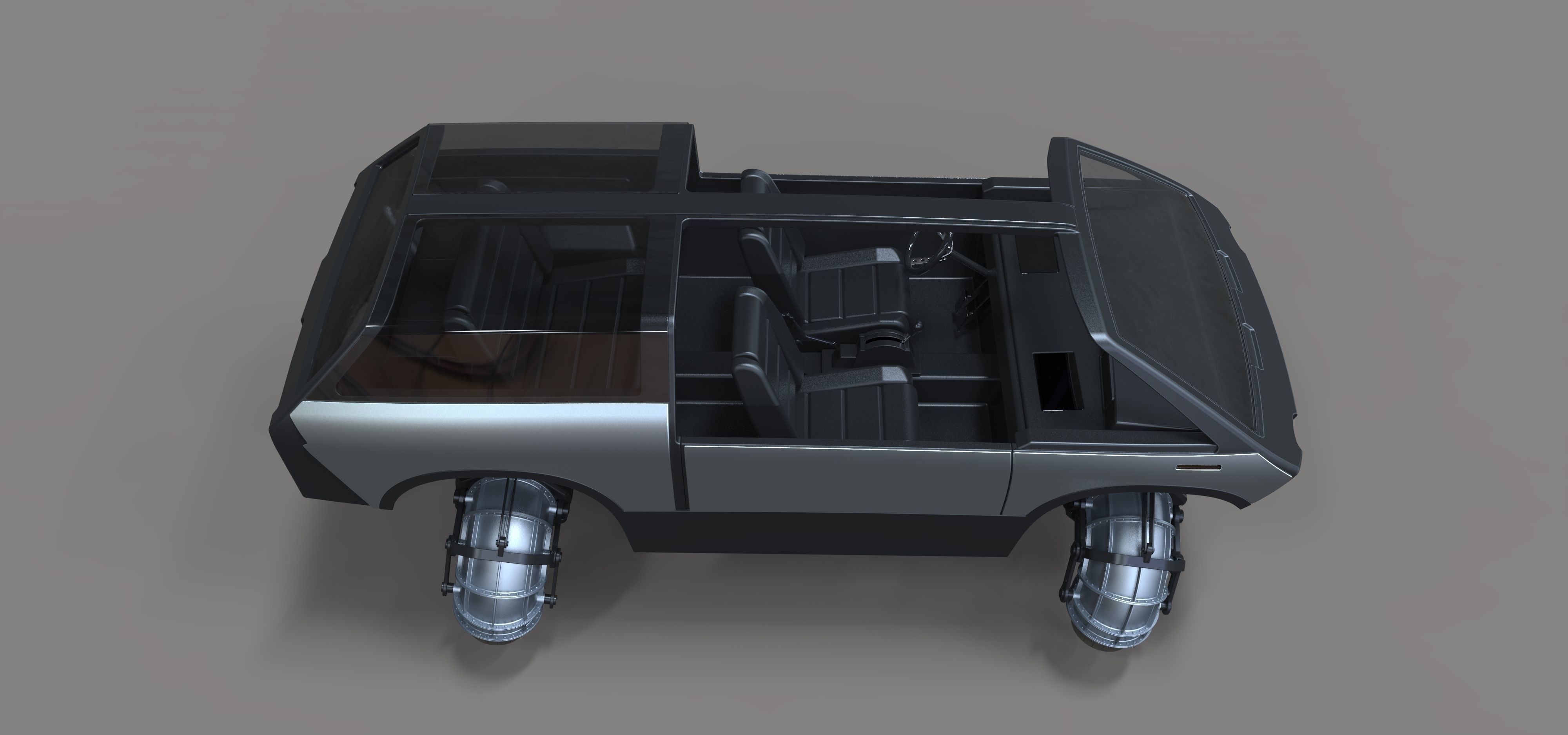 Flying jet car 3D model_6