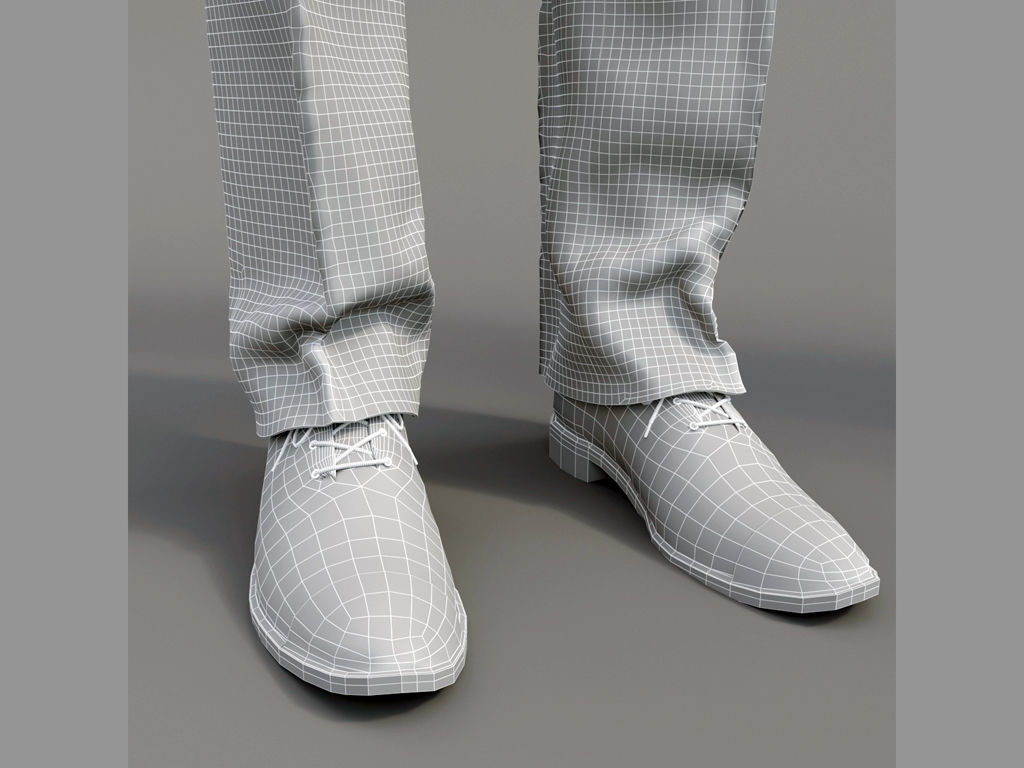 Classic male tuxedo  3D model_7