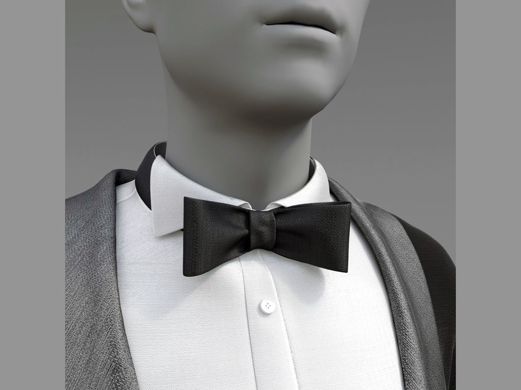 Classic male tuxedo  3D model_1