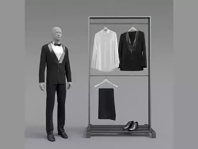Classic male tuxedo  3D model