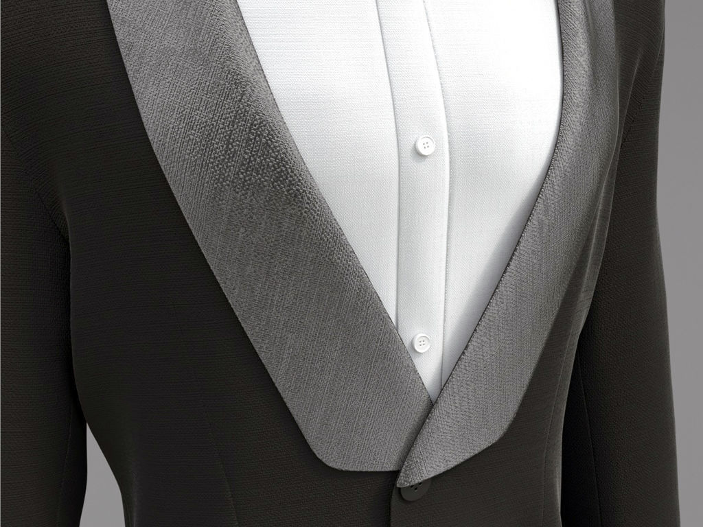 Classic male tuxedo  3D model_2