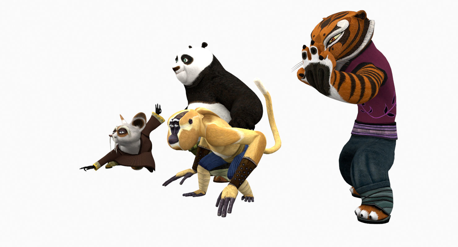 Kungfu Panda Low-poly 3D model_52