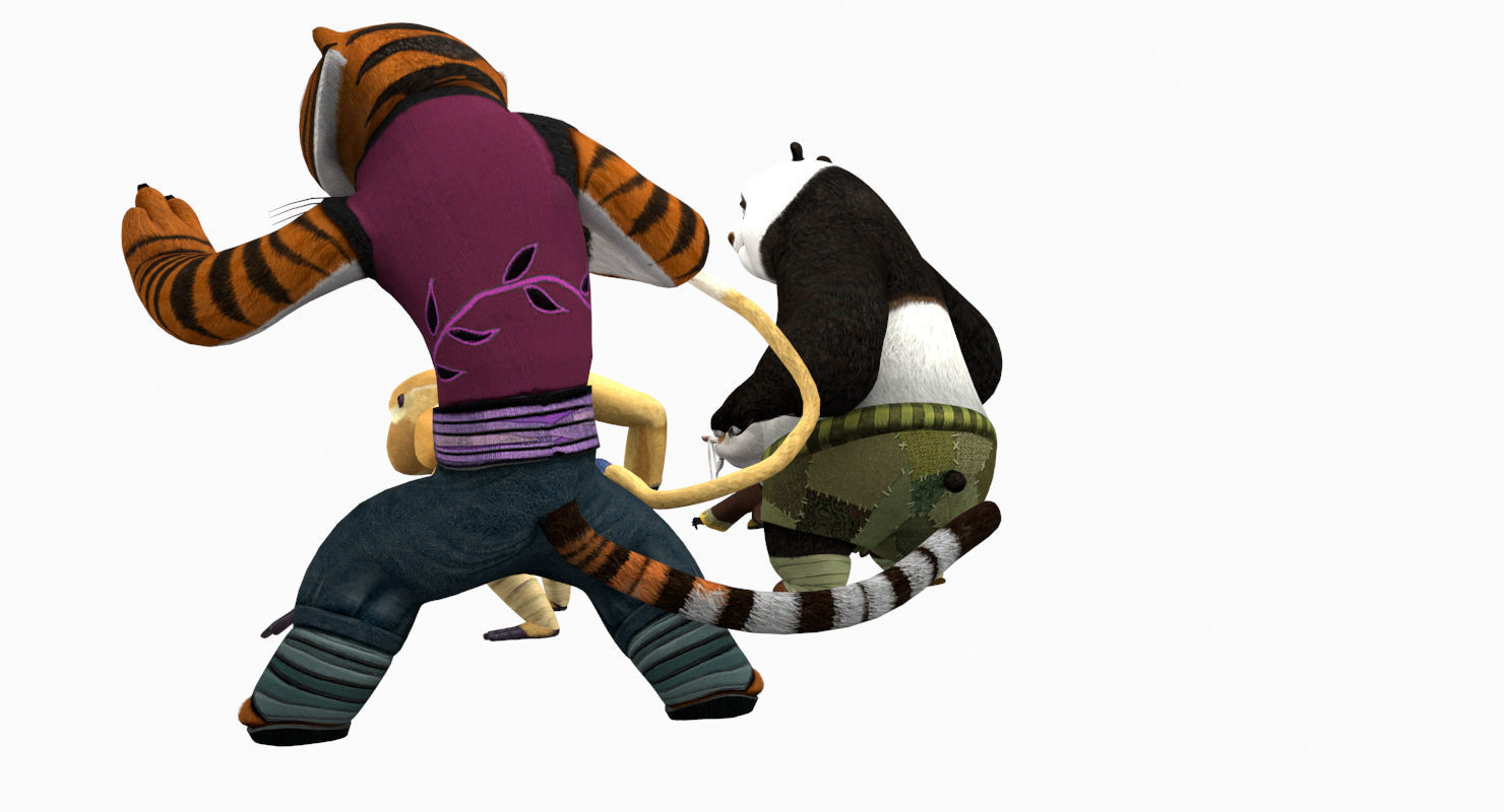 Kungfu Panda Low-poly 3D model_44