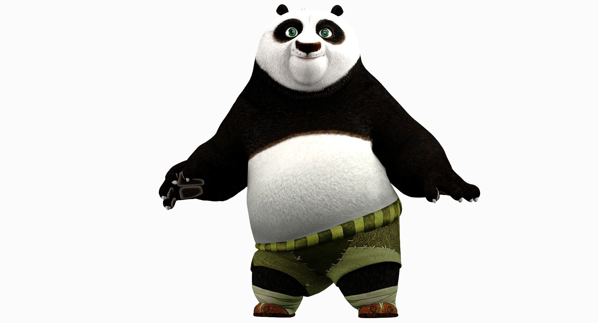 Kungfu Panda Low-poly 3D model_9