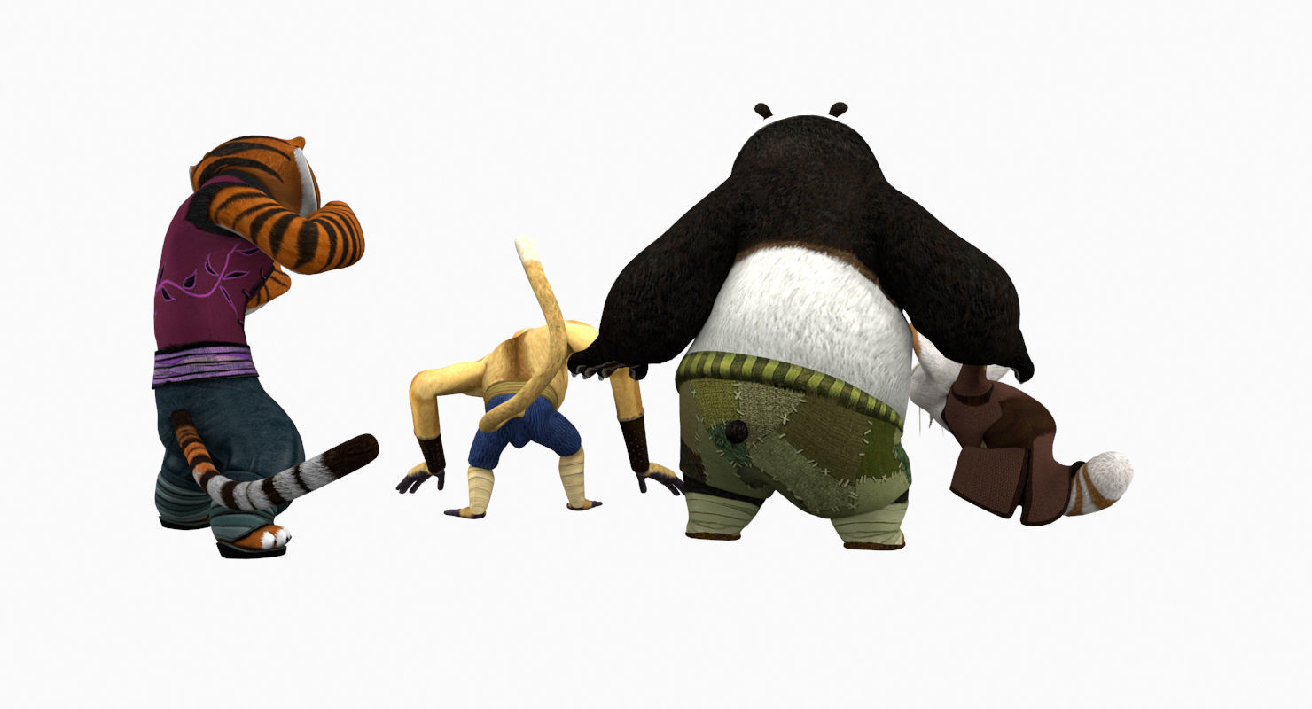 Kungfu Panda Low-poly 3D model_36