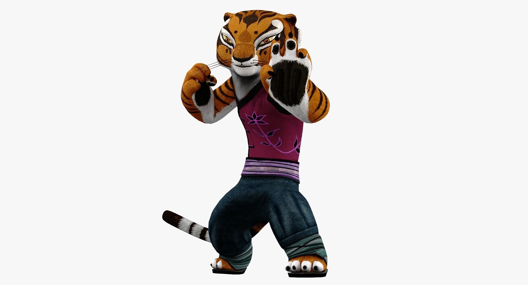 Kungfu Panda Low-poly 3D model_5