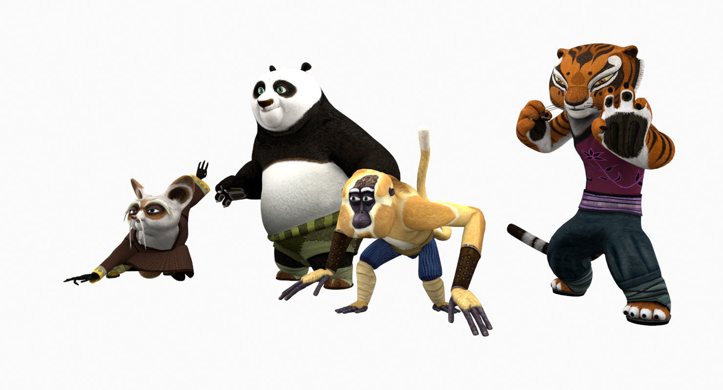 Kungfu Panda Low-poly 3D model_55