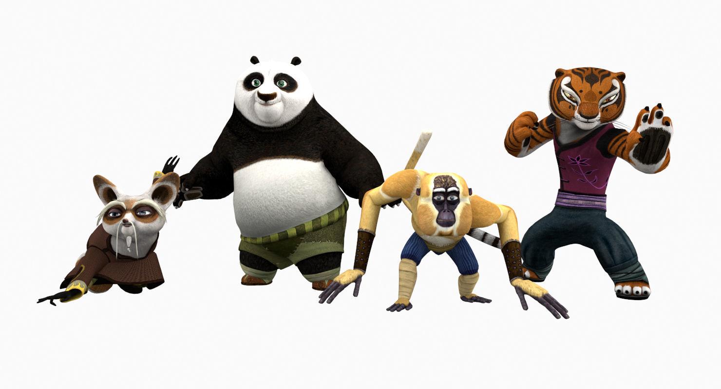 Kungfu Panda Low-poly 3D model_13