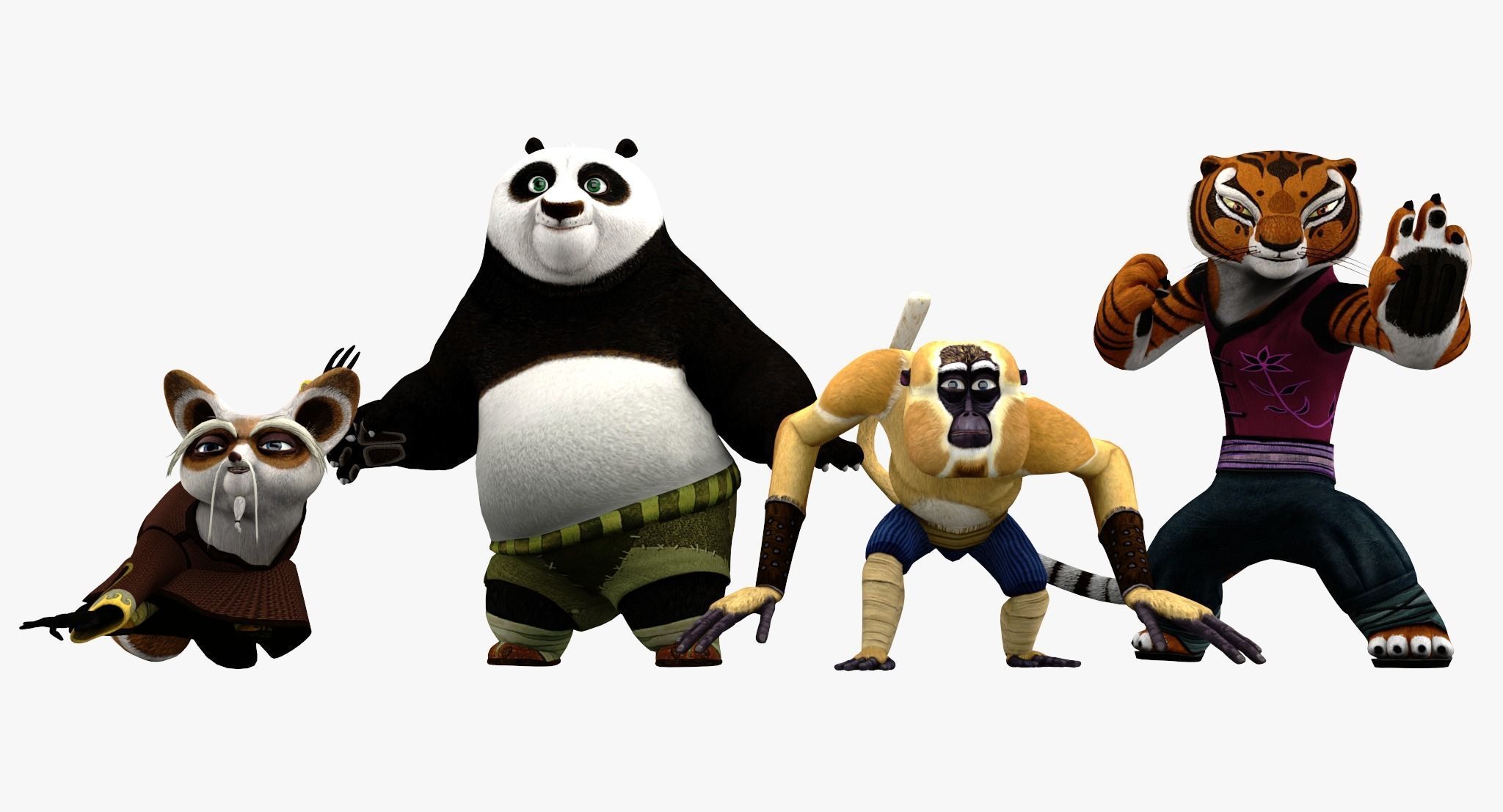 Kungfu Panda Low-poly 3D model_2
