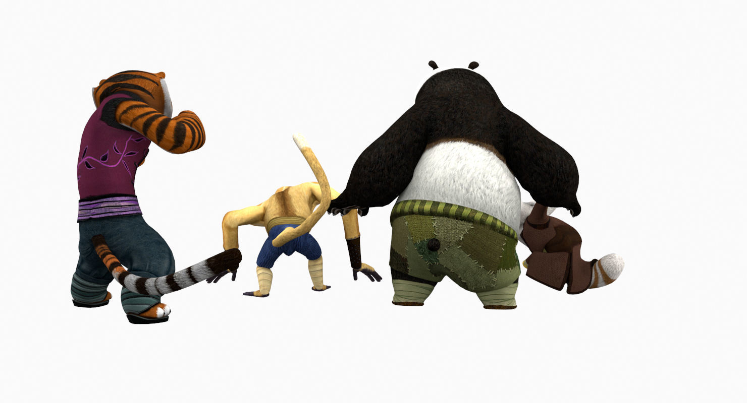 Kungfu Panda Low-poly 3D model_37