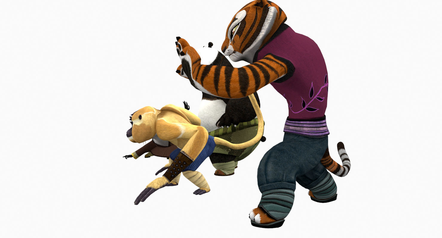 Kungfu Panda Low-poly 3D model_49