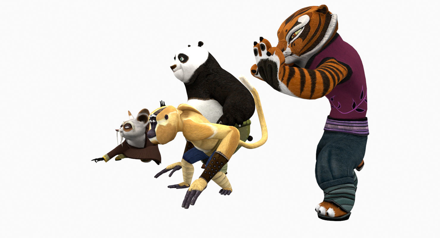 Kungfu Panda Low-poly 3D model_51