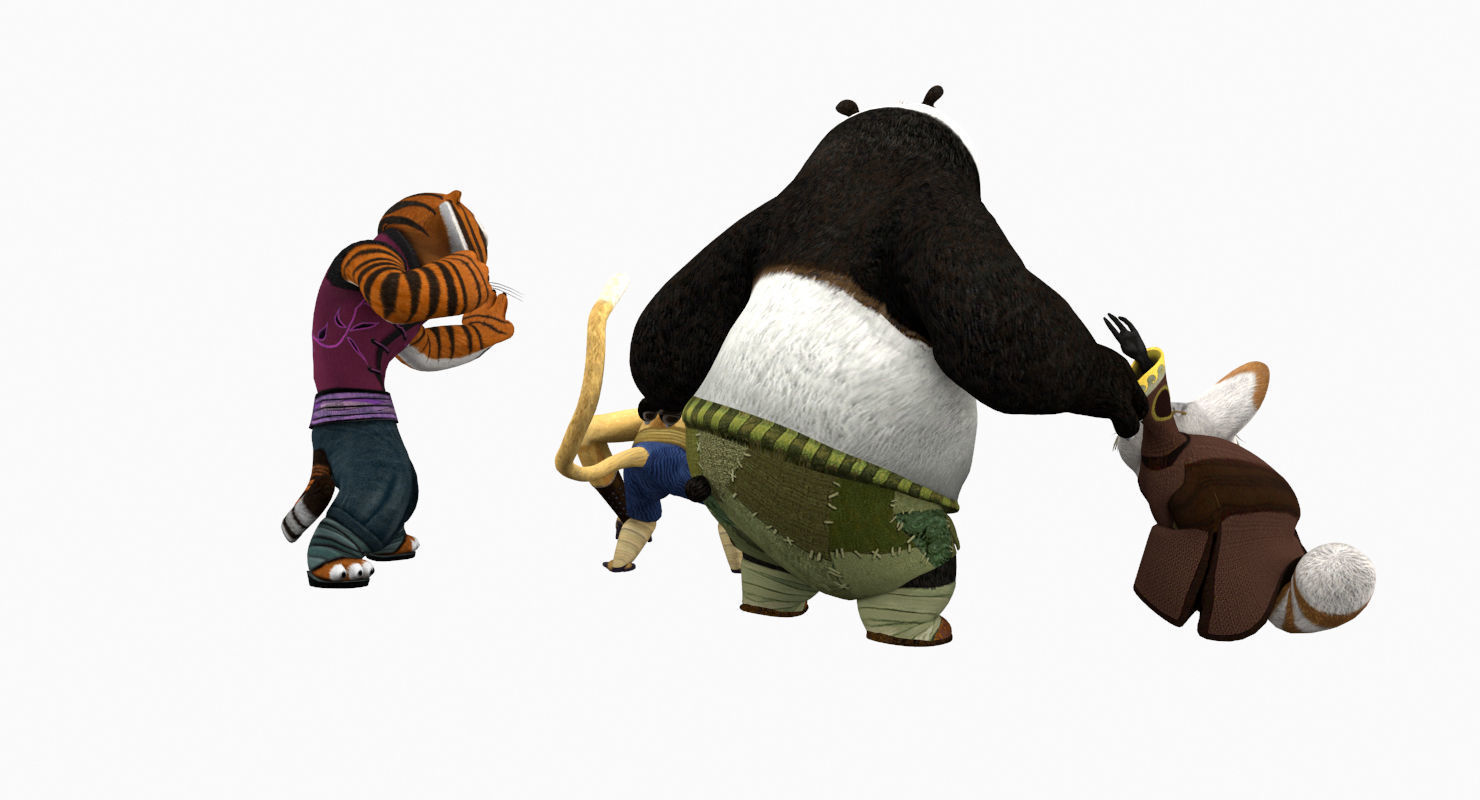 Kungfu Panda Low-poly 3D model_32