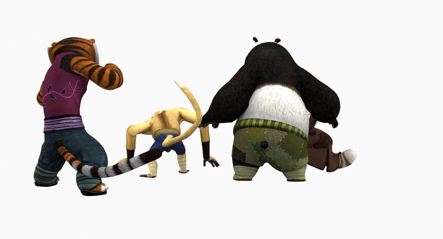 Kungfu Panda Low-poly 3D model_38