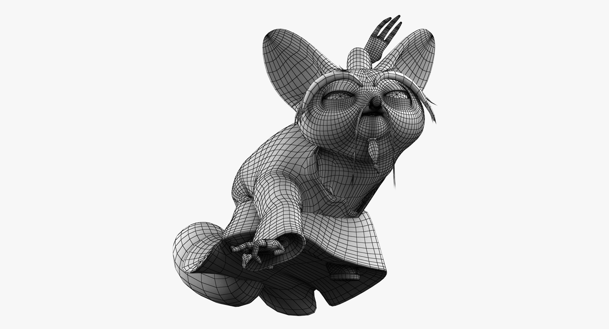 Kungfu Panda Low-poly 3D model_10