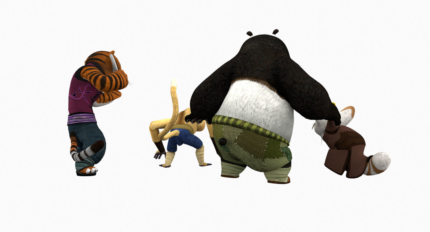 Kungfu Panda Low-poly 3D model_34