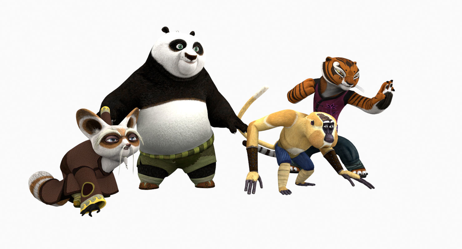 Kungfu Panda Low-poly 3D model_17