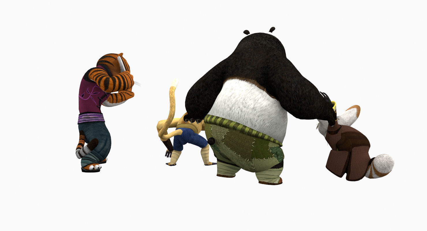 Kungfu Panda Low-poly 3D model_33