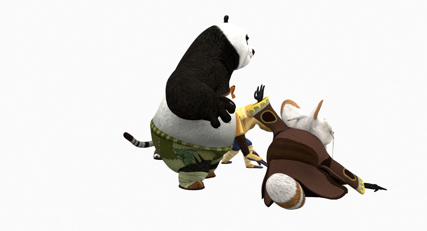 Kungfu Panda Low-poly 3D model_26