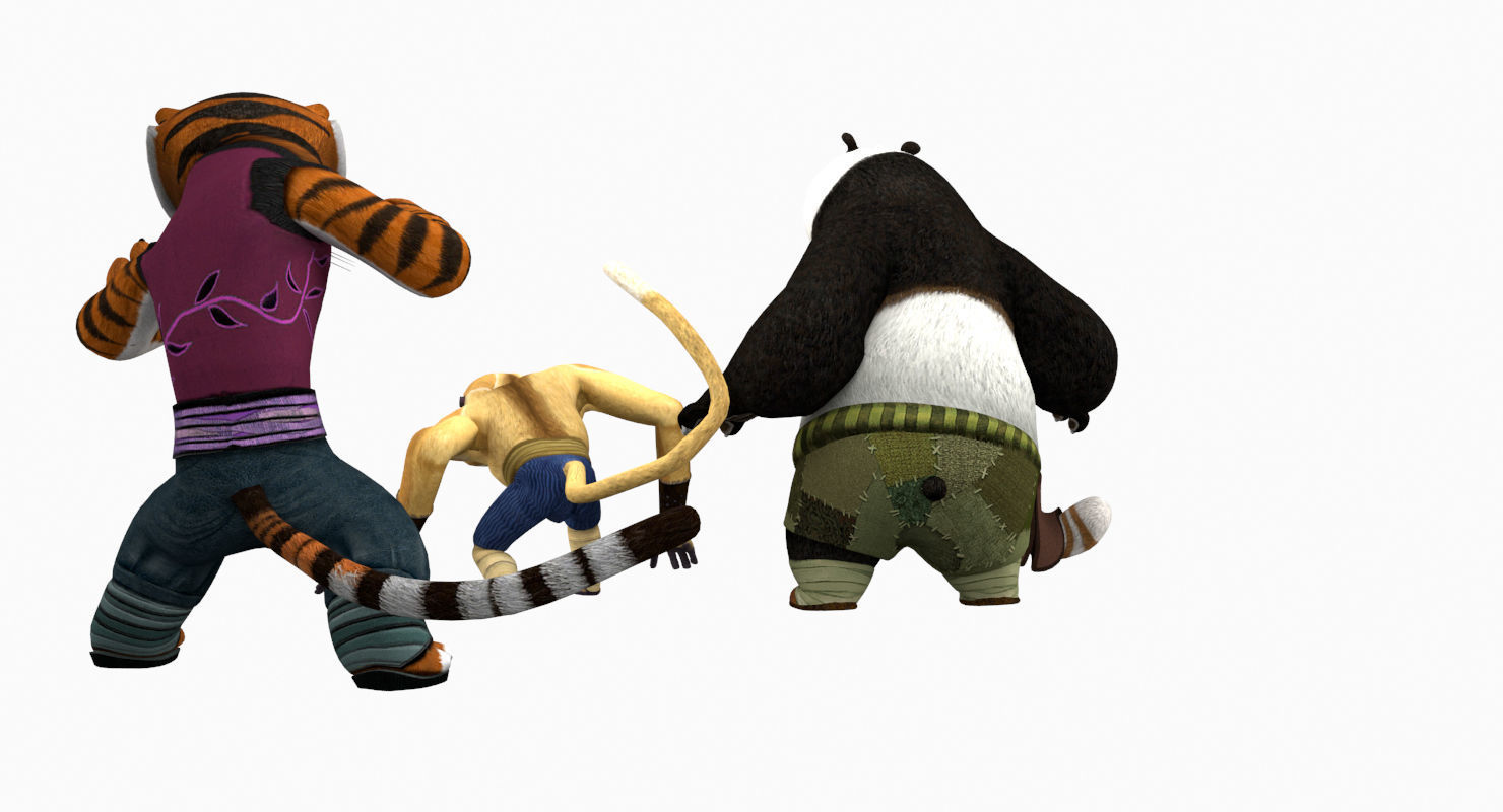 Kungfu Panda Low-poly 3D model_40
