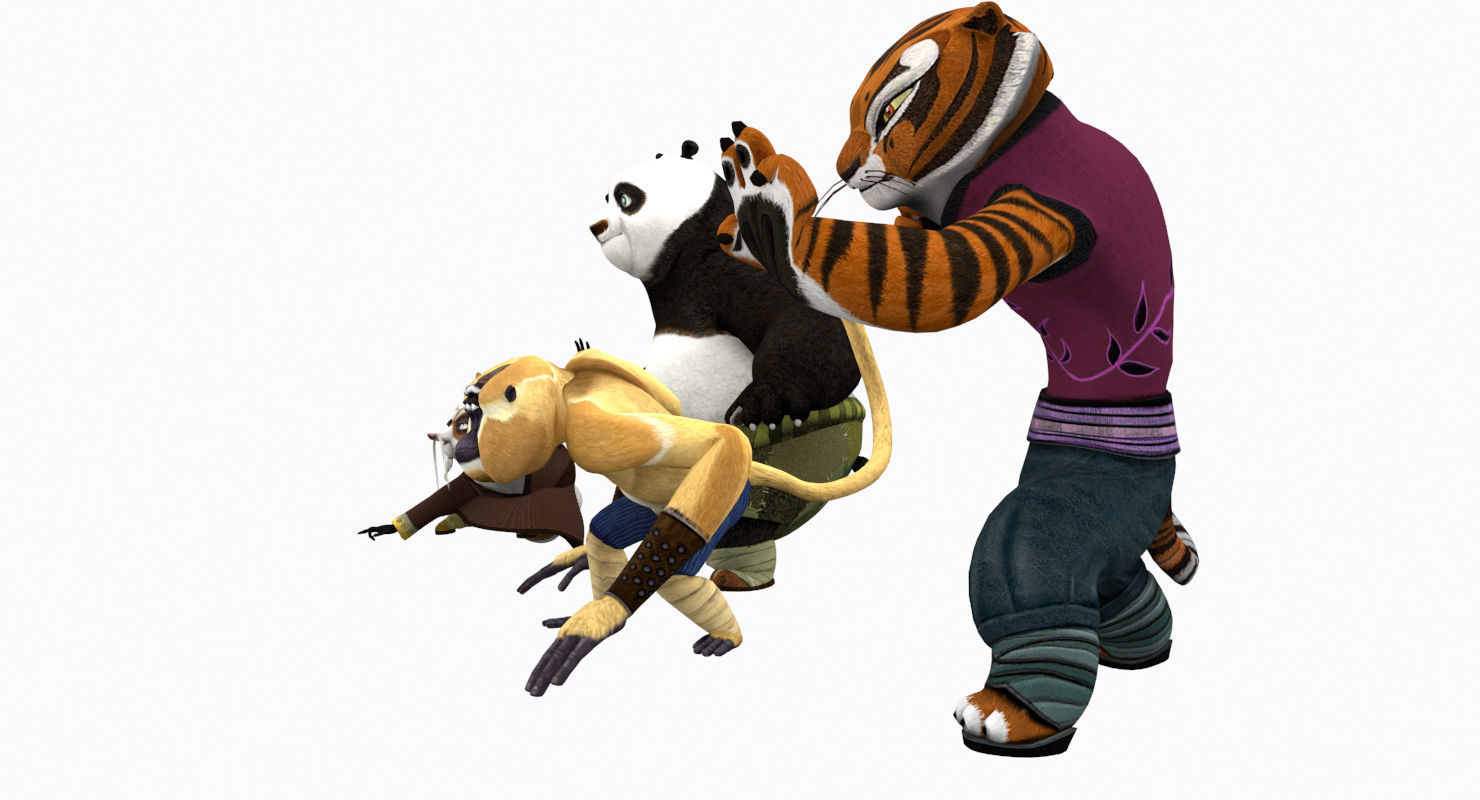 Kungfu Panda Low-poly 3D model_50