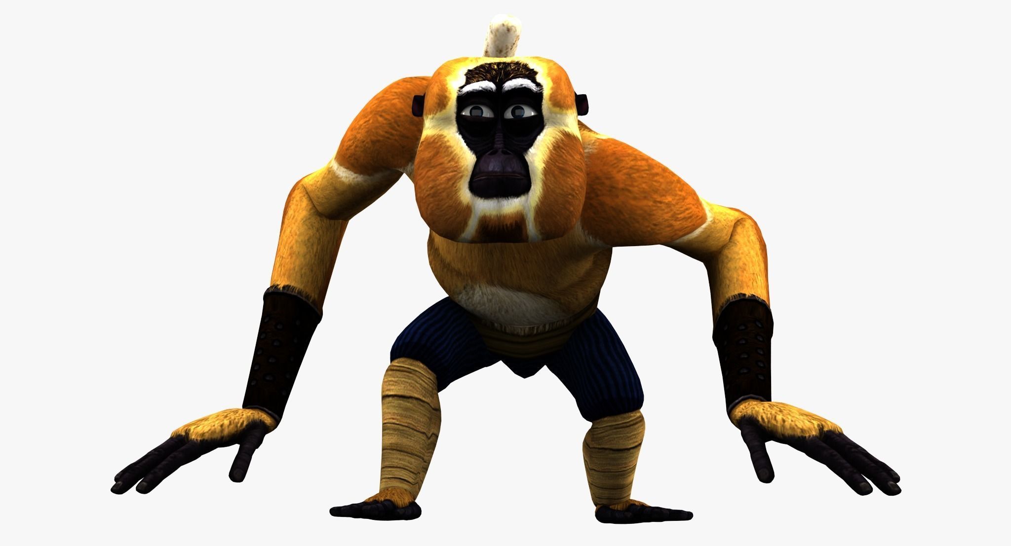 Kungfu Panda Low-poly 3D model_7