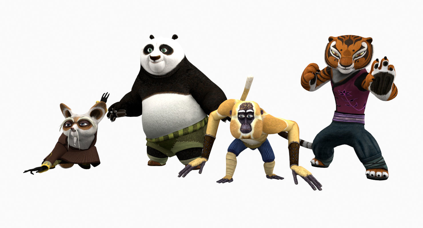 Kungfu Panda Low-poly 3D model_57