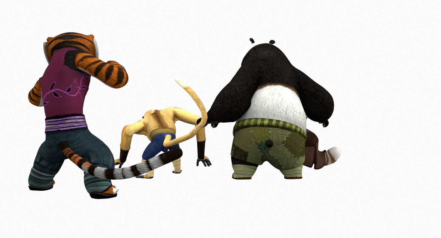 Kungfu Panda Low-poly 3D model_39