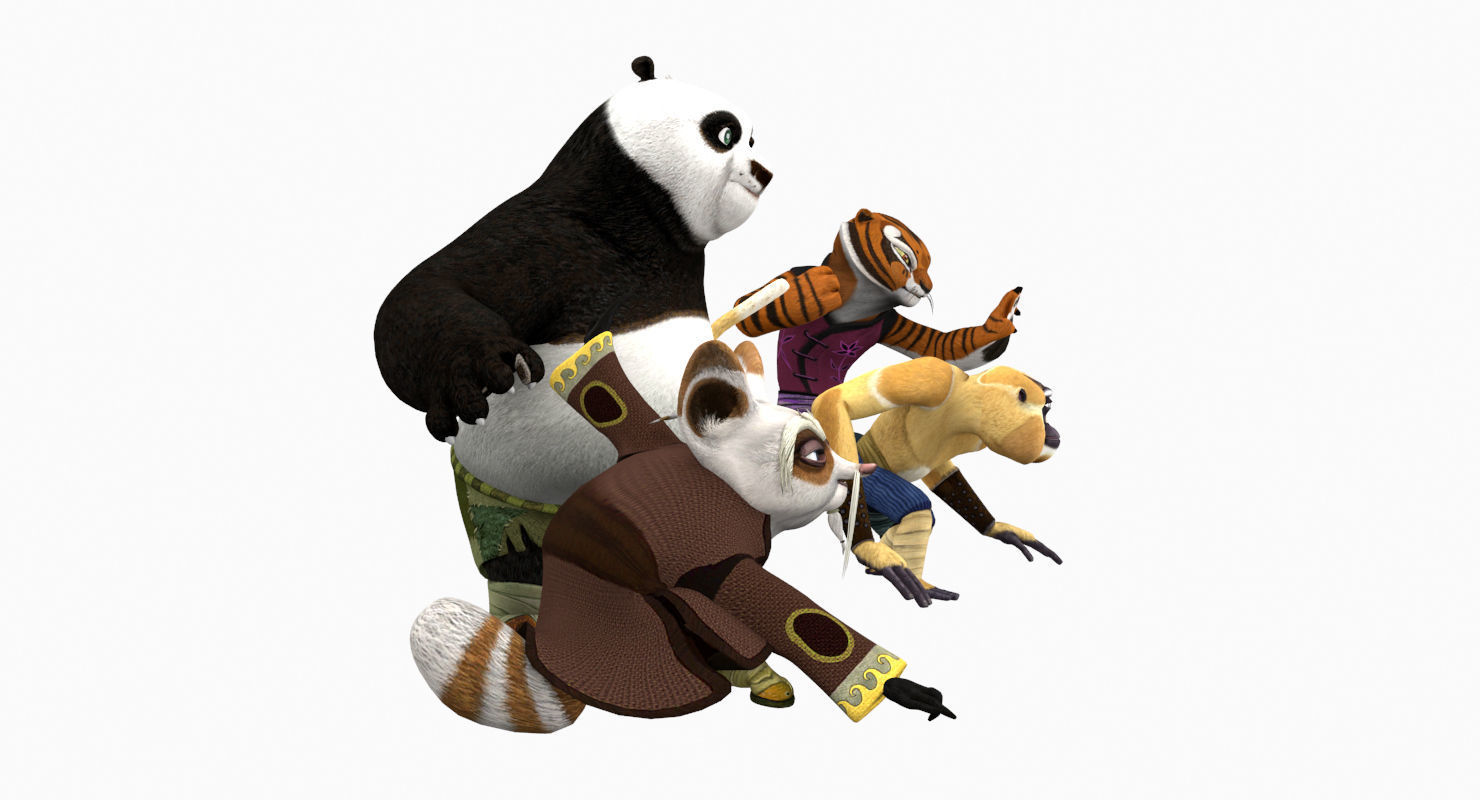 Kungfu Panda Low-poly 3D model_22