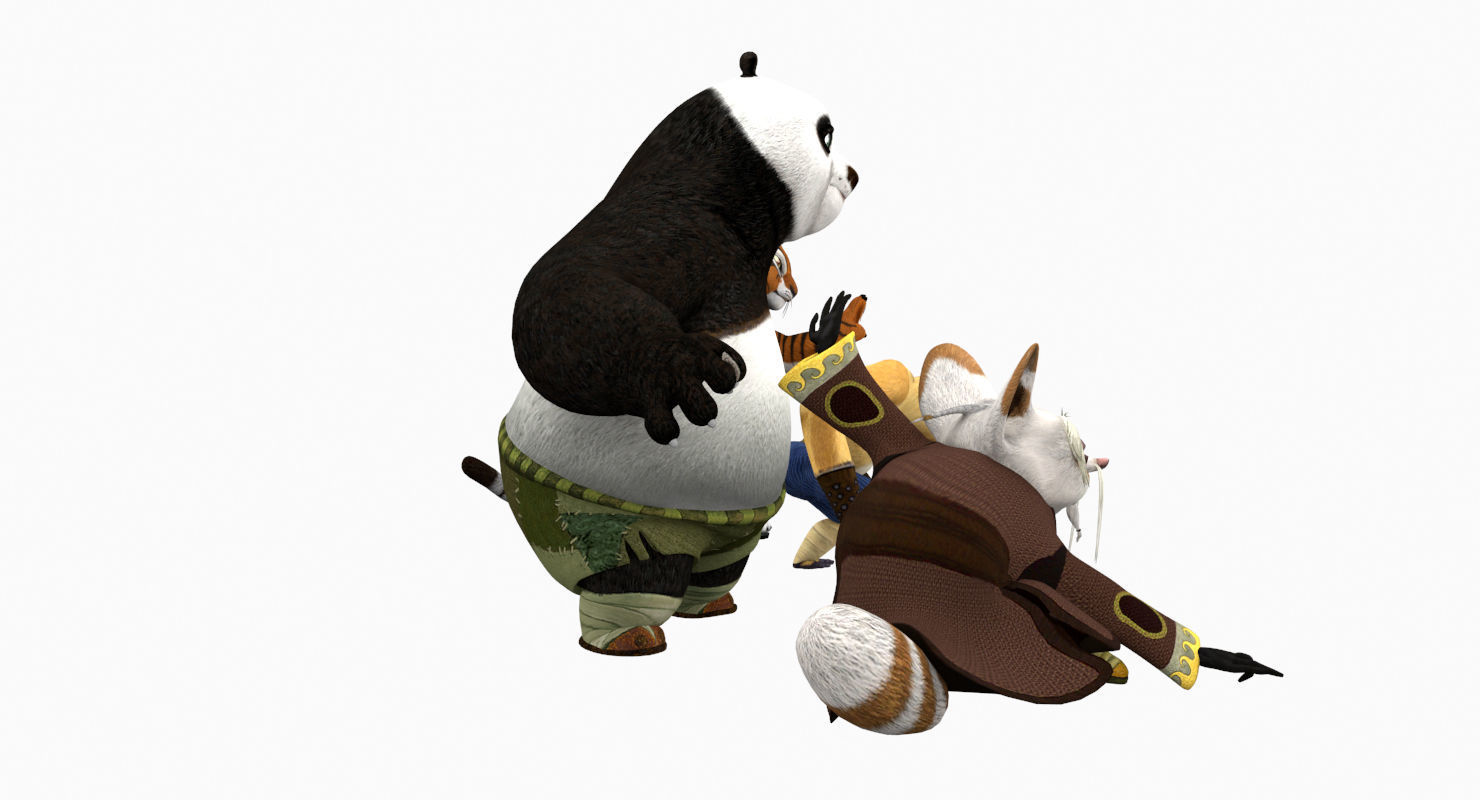Kungfu Panda Low-poly 3D model_25