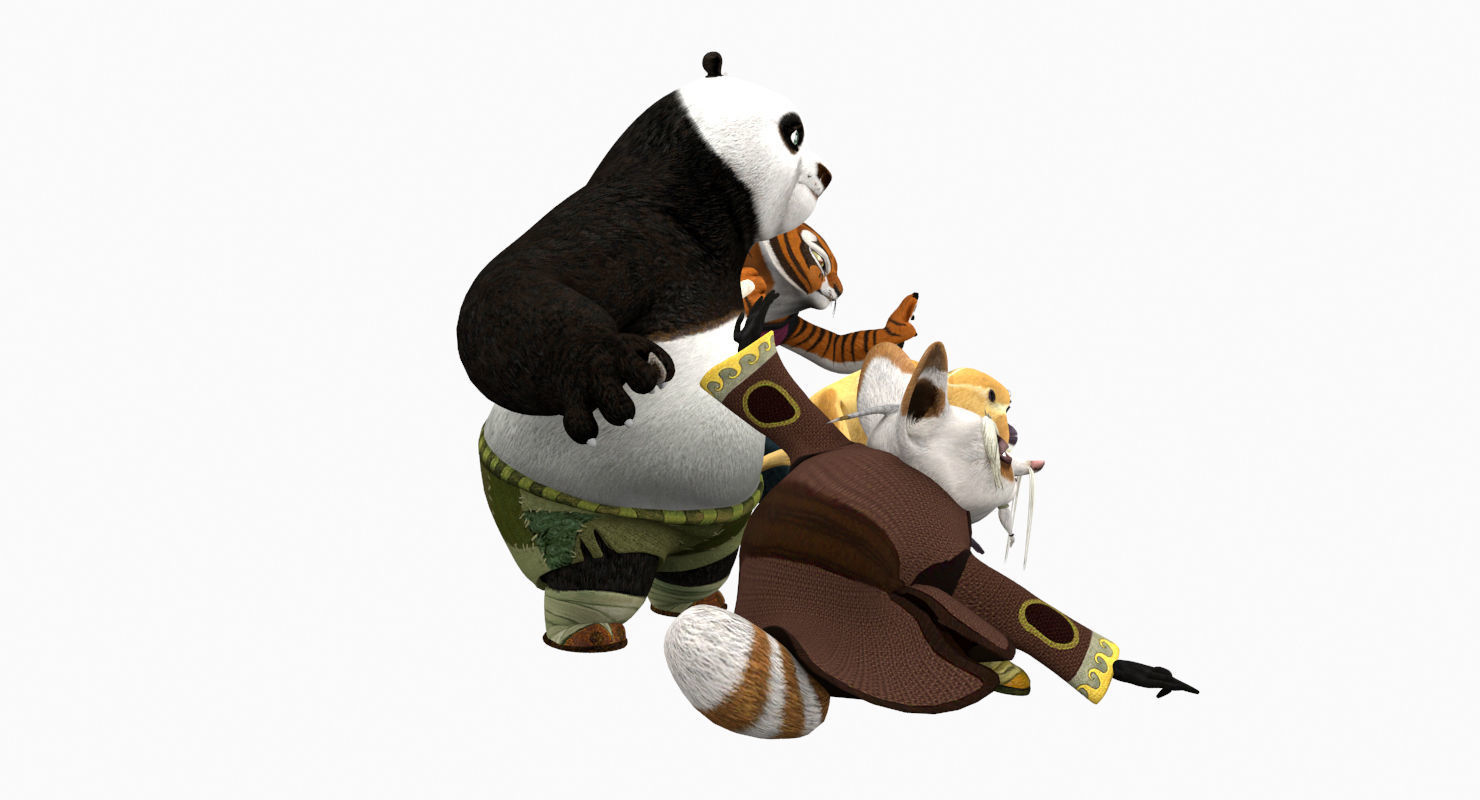 Kungfu Panda Low-poly 3D model_24