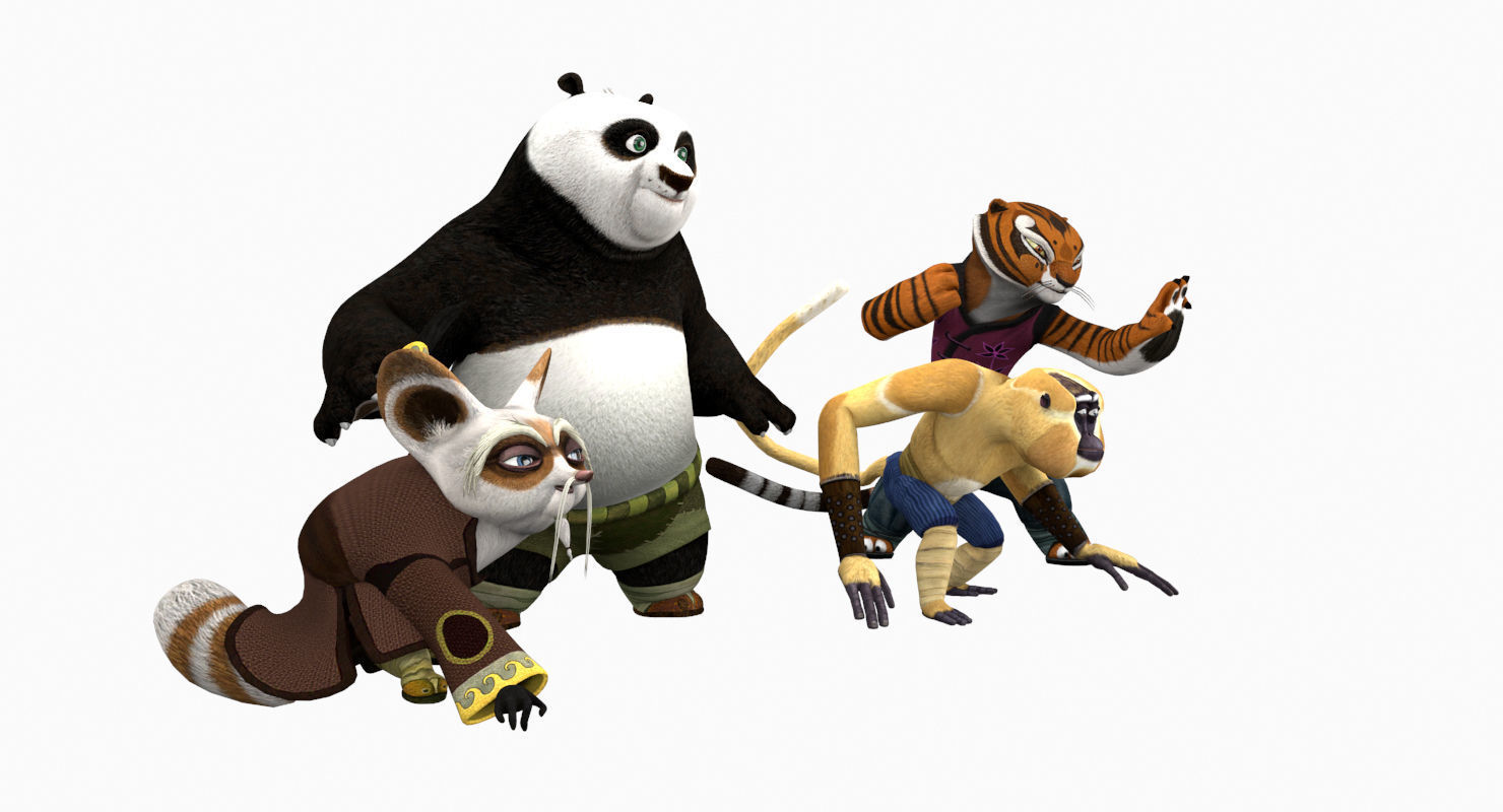 Kungfu Panda Low-poly 3D model_19