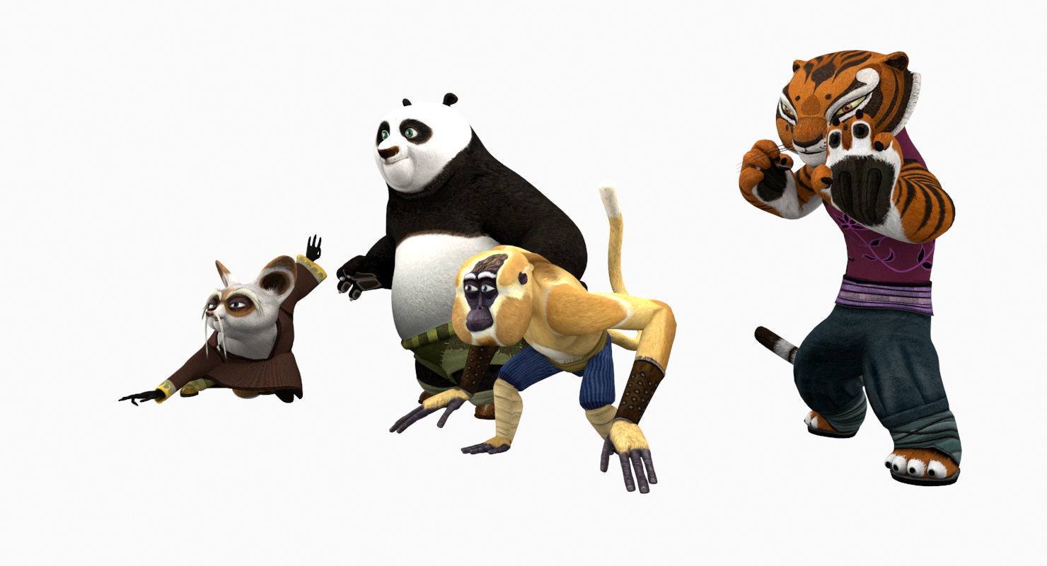 Kungfu Panda Low-poly 3D model_54
