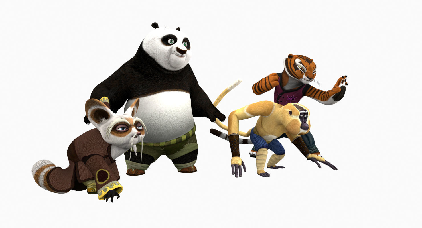 Kungfu Panda Low-poly 3D model_18