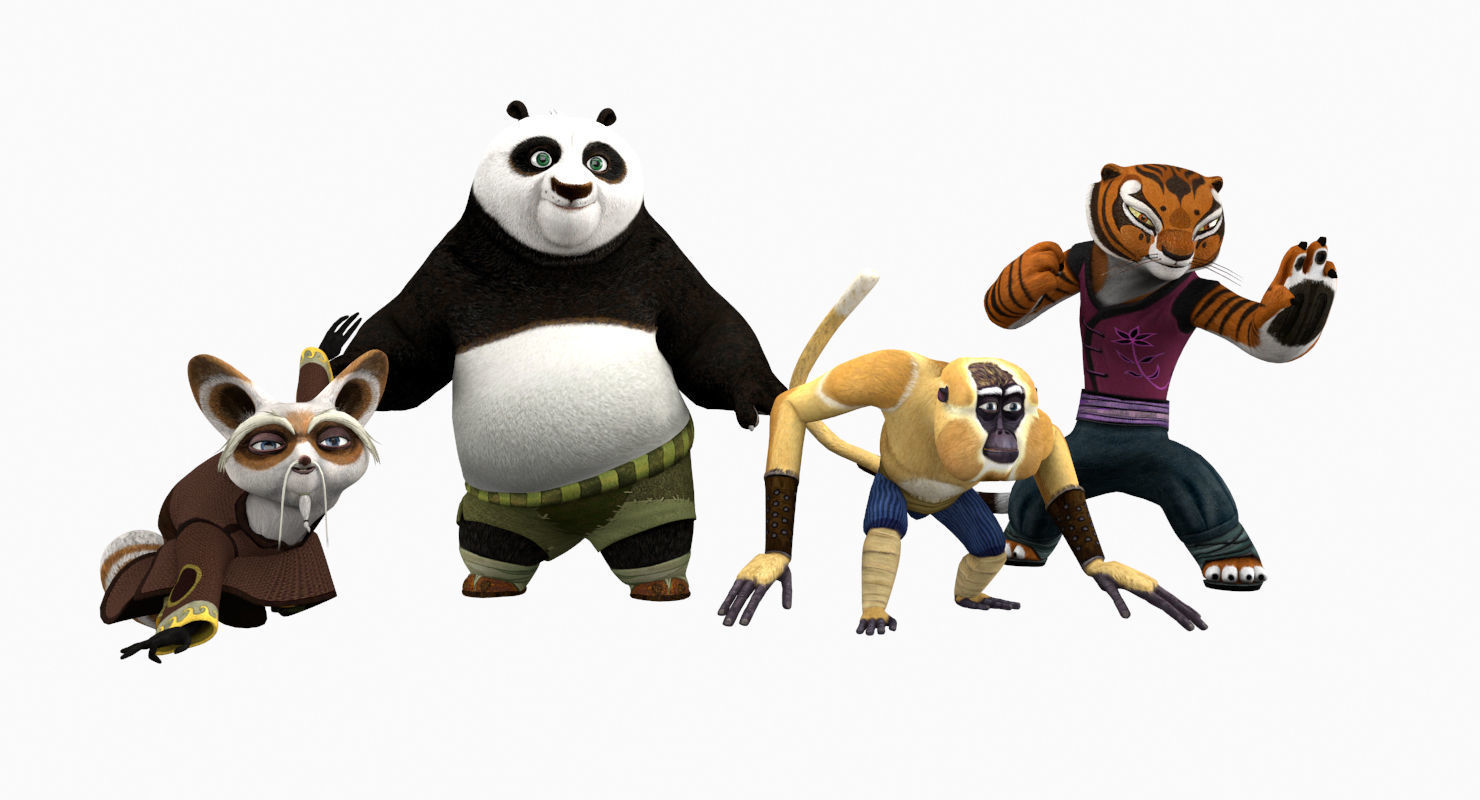 Kungfu Panda Low-poly 3D model_15