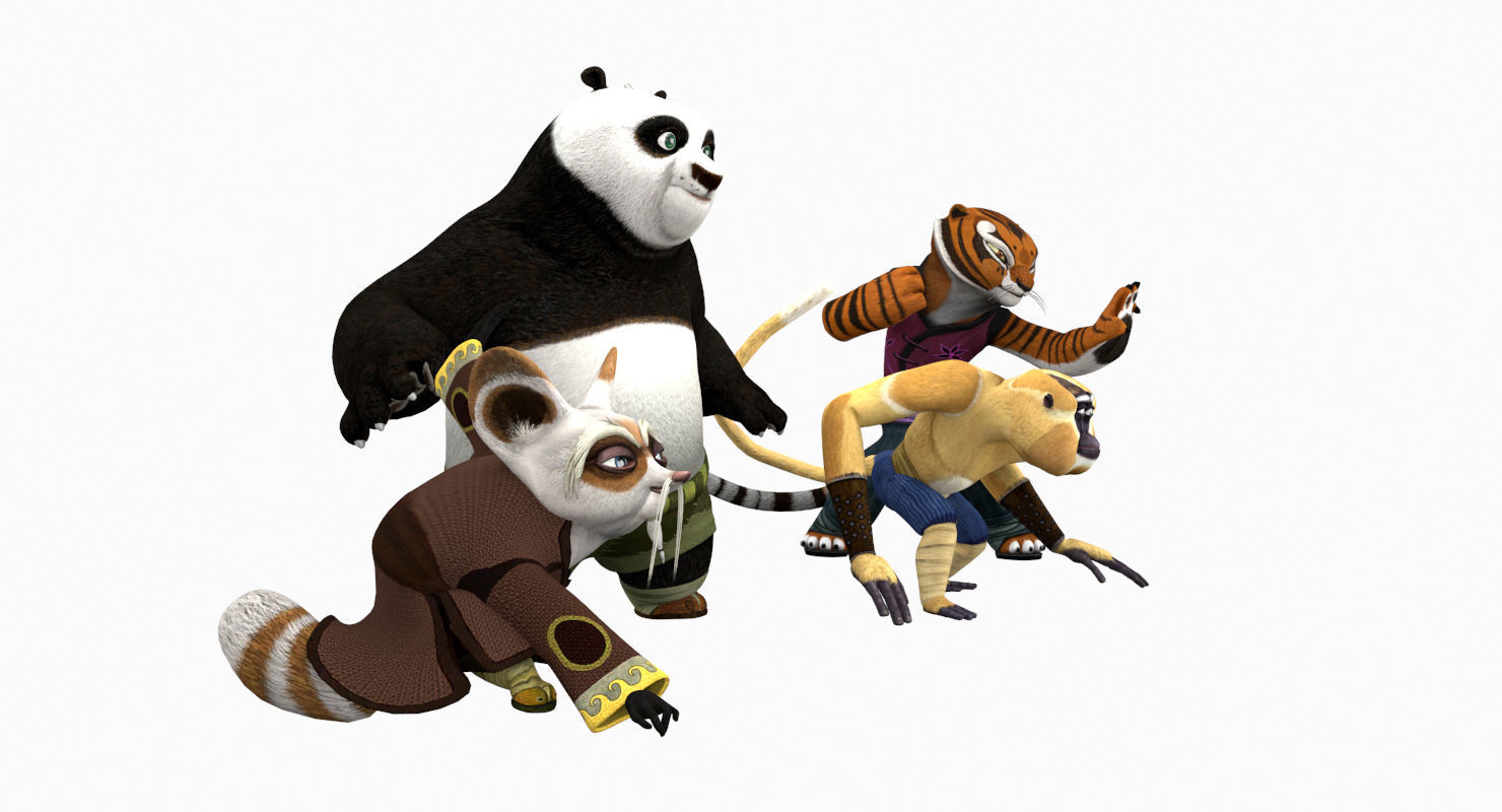 Kungfu Panda Low-poly 3D model_20