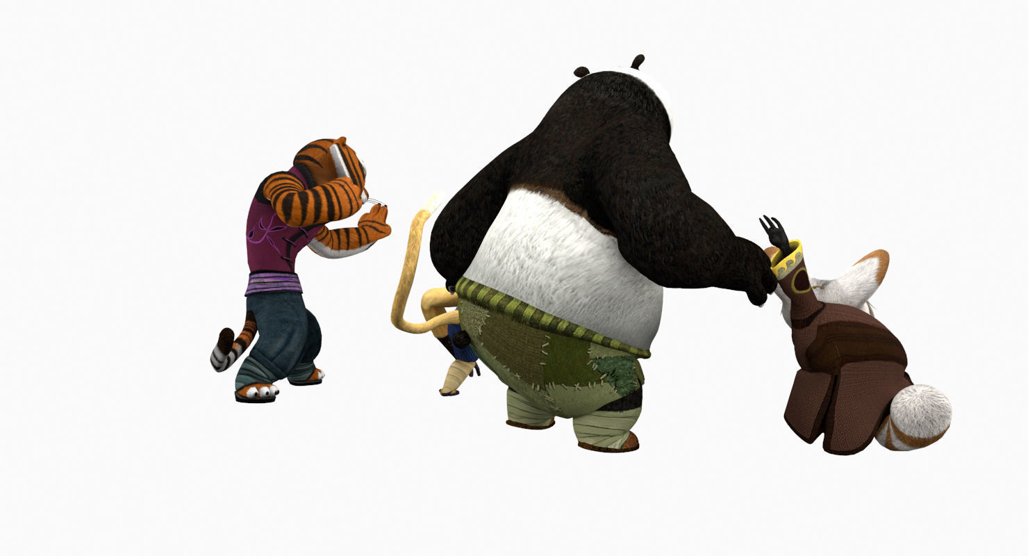 Kungfu Panda Low-poly 3D model_31