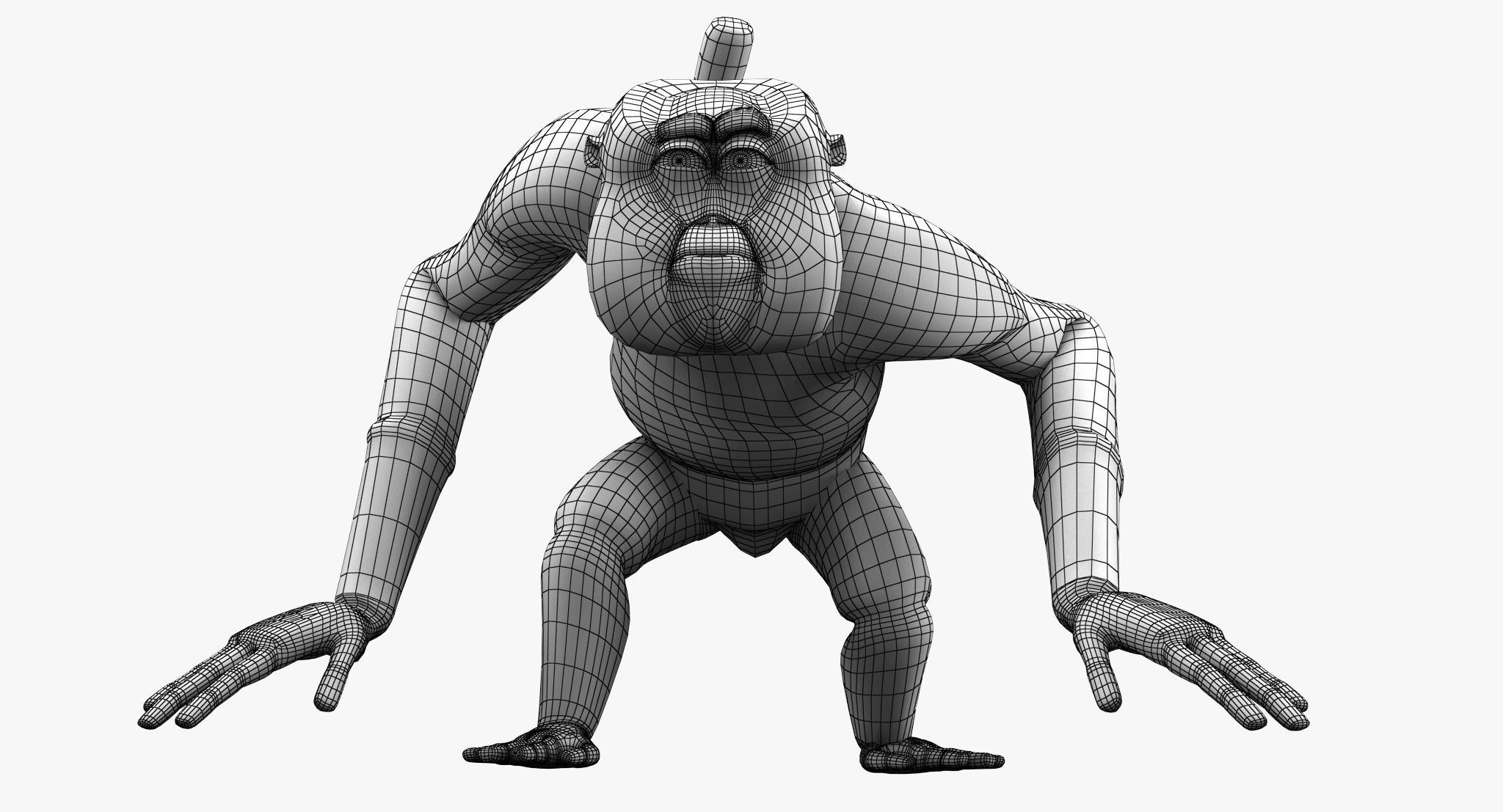 Kungfu Panda Low-poly 3D model_8