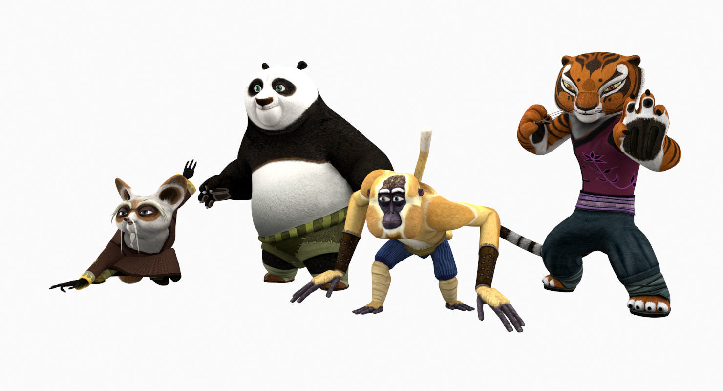 Kungfu Panda Low-poly 3D model_56