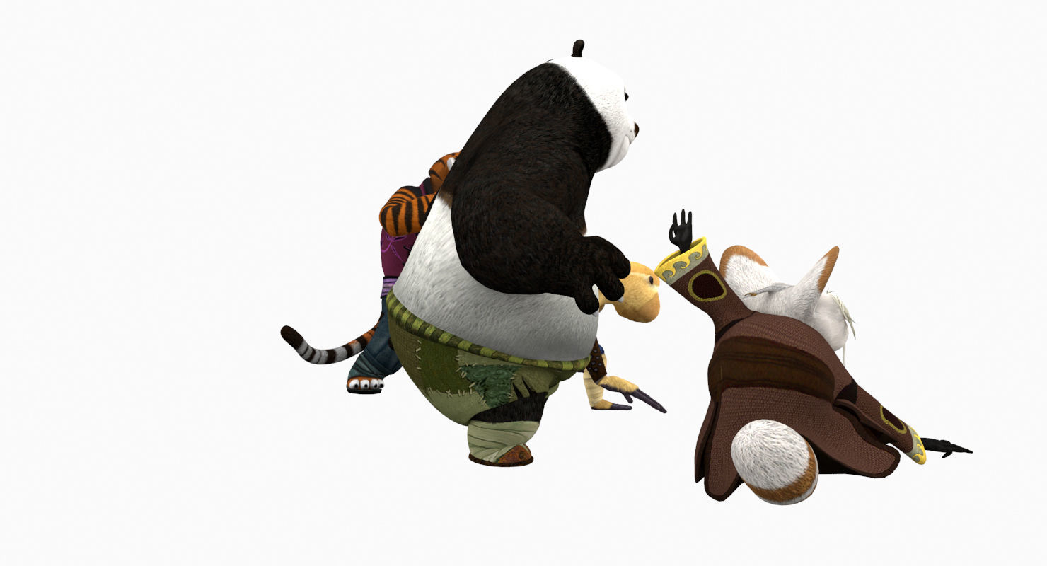 Kungfu Panda Low-poly 3D model_27
