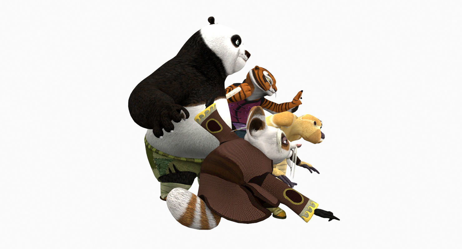 Kungfu Panda Low-poly 3D model_23