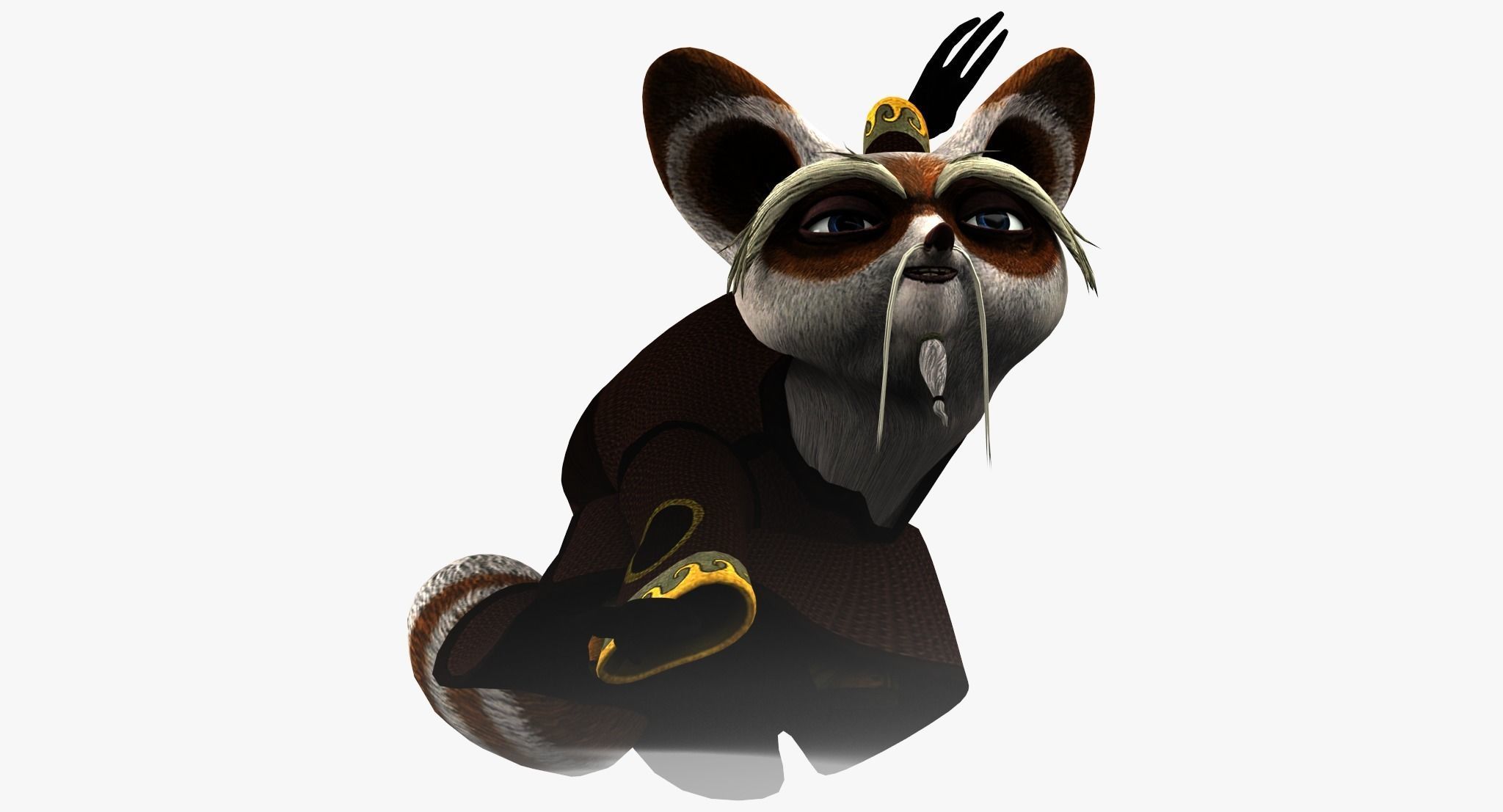 Kungfu Panda Low-poly 3D model_11